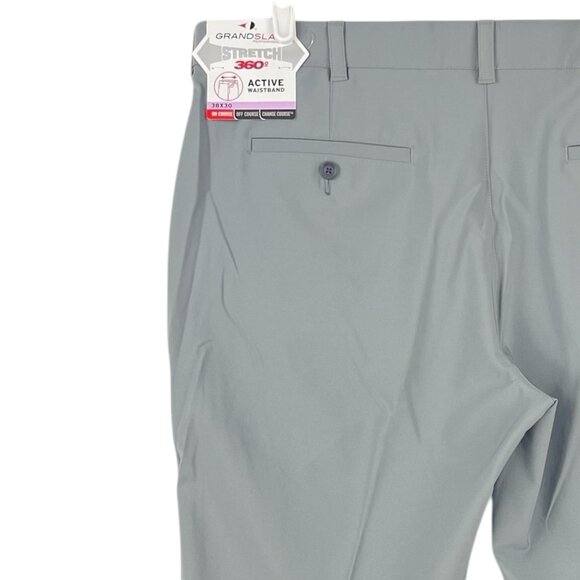 Grand Slam Men's Stretch 360 Grey Pants Size 38x30 Active Waistband UPF 50 NWT - Picture 6 of 13